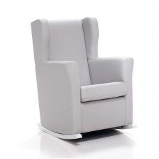 Sillón de lactancia SOGNO gris tapizado en polipiel · SL100P-P178 Alondra