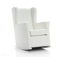 Sillón de lactancia SOGNO blanco tapizado en polipiel · SL100P-P977 Alondra