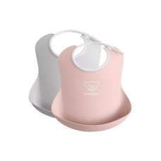 Babero pack 2 unidades Babybjörn Gris-Rosa pastel