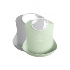 Babero pack 2 unidades Babybjörn Gris-Verde pastel