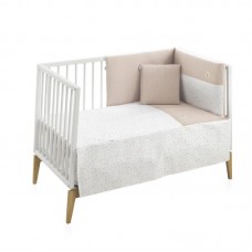 Colcha con protector Rabbit Beige 60x120 Cambrass