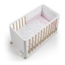 Cuna Colecho Doco Sleeping Style Textil Star Rosa de Cotinfant