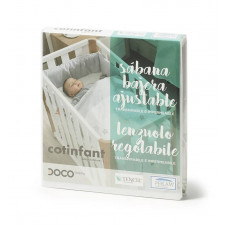 Sabana bajera Impermeable minicuna 50x90 Doco ajustable Tencel Cotinfant