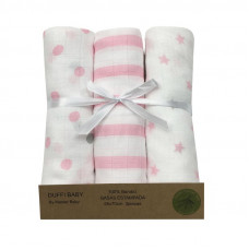 Gasas estapadas 100% BAMBU rosa duffi bebe