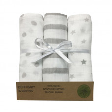Gasas estapadas 100% BAMBU Gris duffi bebe