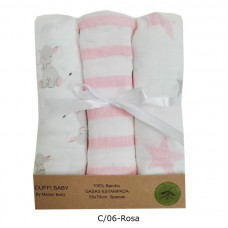 Gasas estapadas 100% BAMBU Rosa Duffi 1553
