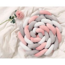 Trenza Protector 3m Rosa-Gris KIOKIDS