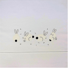 Sábana Trip.40 bambu Rabbit blanco blanco Sonpetit 