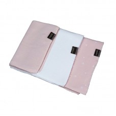 Pack 3 toallitas 2 algodon rizo y 1 bambu Cielo Rosa Sonpetit