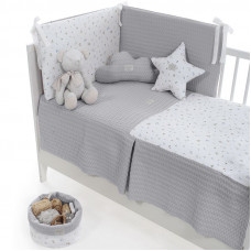 Colcha con protector Benjamin Gris de Uzturre