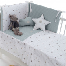 Colcha con protector Gaspar Menta Uzturre