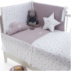 Colcha con protector Tadea Rosa de Uzturre